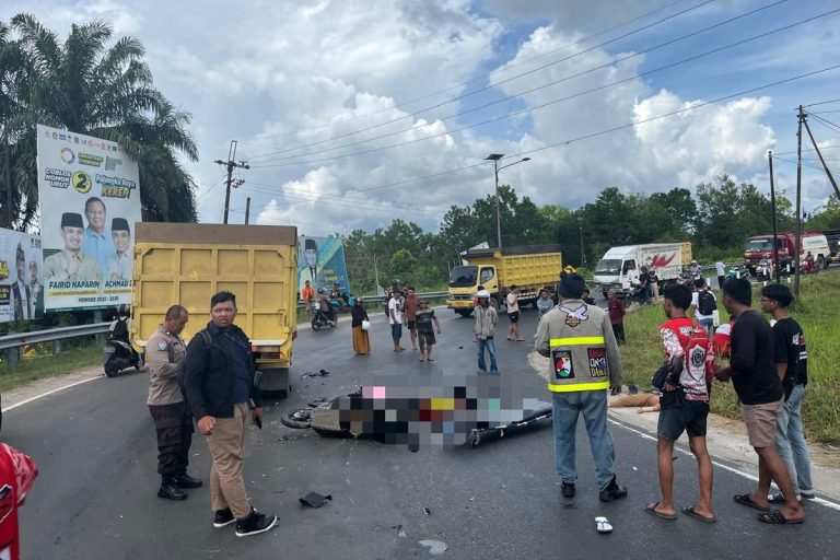 Kumpulan Fakta Hasil Olah TKP Kecelakaan Dump Truk vs Motor di Palangkaraya
